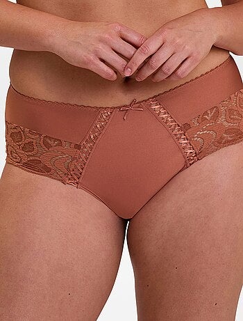Shorties em microfibra e renda 'Sans Complexe'
