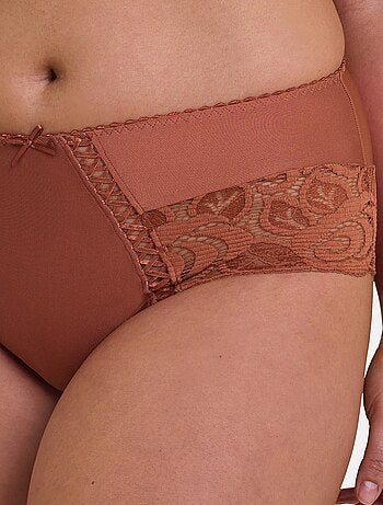 Shorties em microfibra e renda 'Sans Complexe'