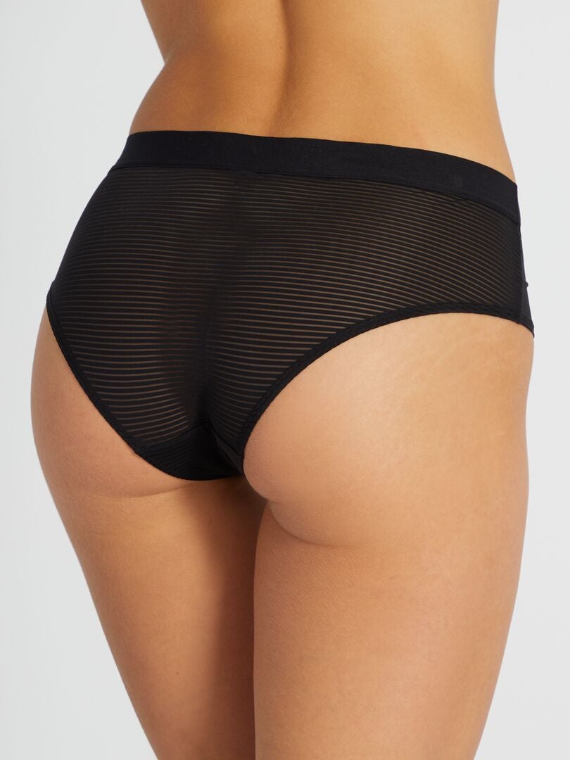 Shorties em microfibra Preto - Kiabi