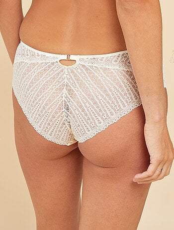 Shorties em renda ajurada - Octobre Rose