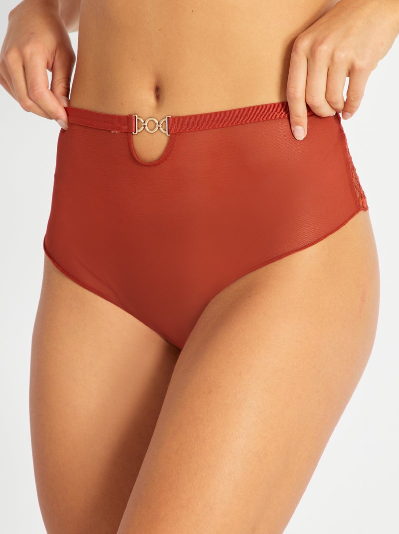 Shorties em renda e tule LARANJA - Kiabi
