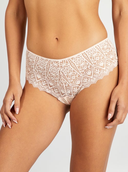 Shorties em renda transparente - Kiabi
