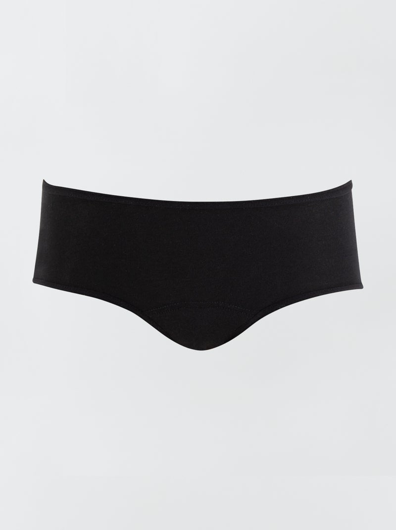 Shorties menstruais 'Athena' PRETO - Kiabi
