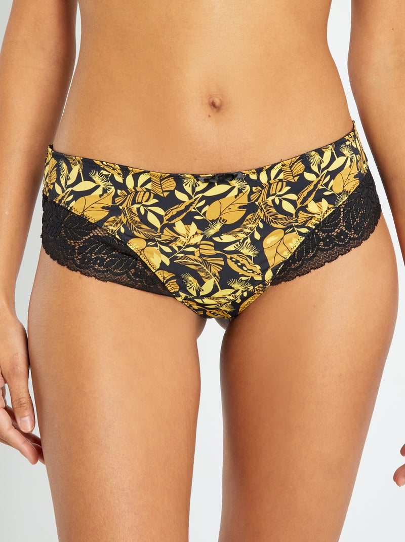 Shorties tanga 'Envie de Lingerie' BEGE - Kiabi