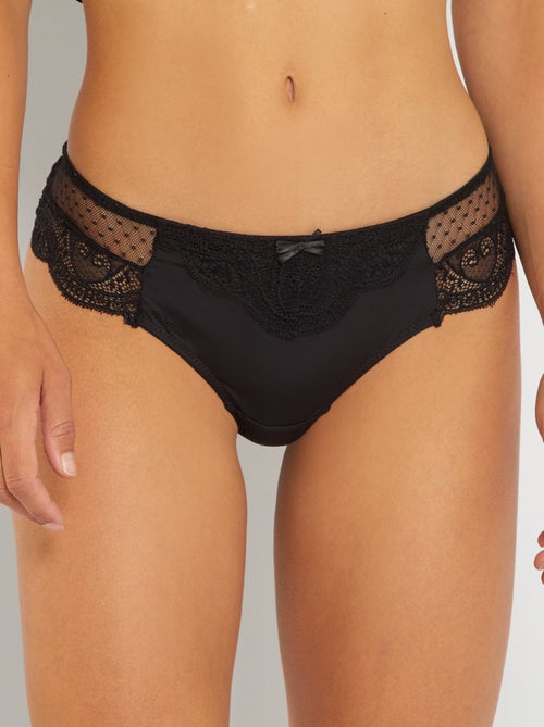 Shorties tanga 'Envie de Lingerie' - Kiabi