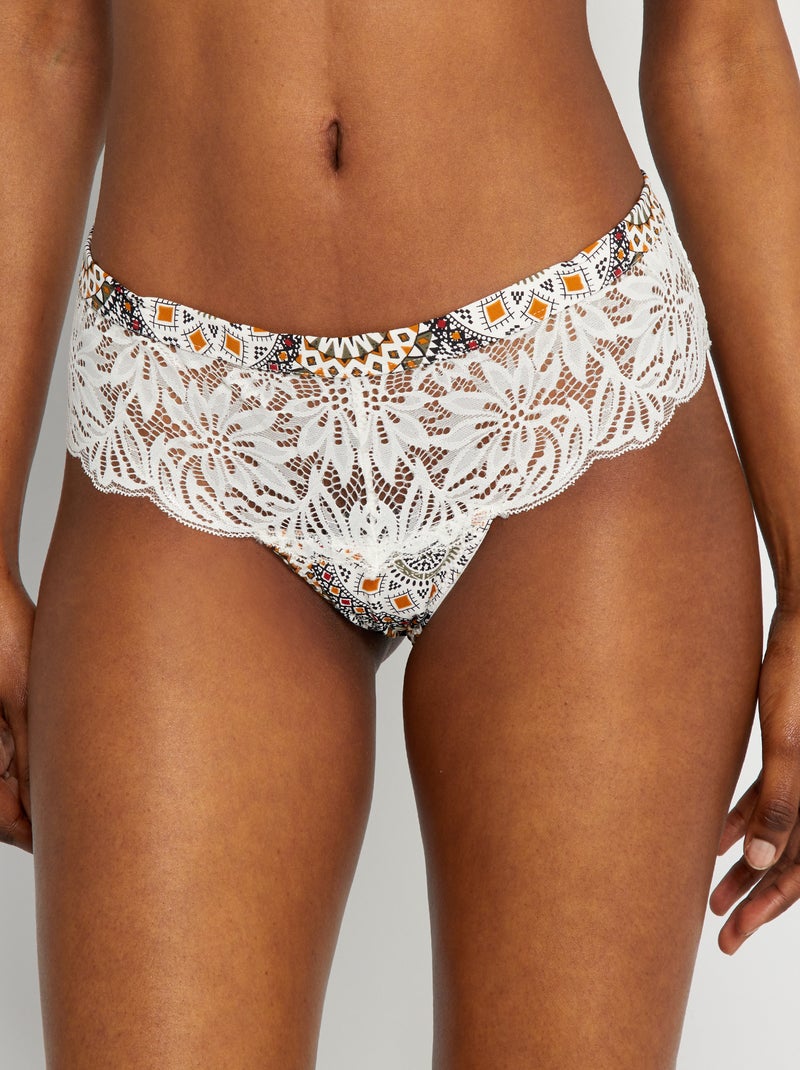 Shorties-tanga 'Mojito Lingerie' BEGE - Kiabi