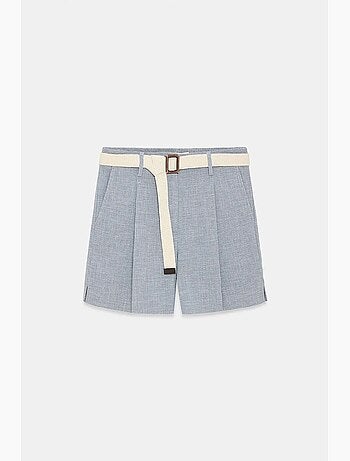 Shorts de alfaiataria de cintura alta com cinto dilvin