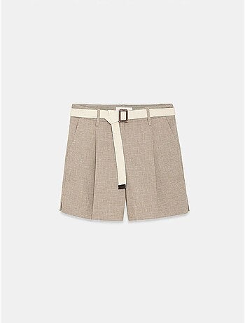 Shorts de alfaiataria de cintura alta com cinto dilvin