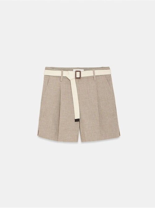 Shorts de alfaiataria de cintura alta com cinto dilvin - Kiabi Shorts de alfaiataria de cintura alta com cinto dilvin - Kiabi