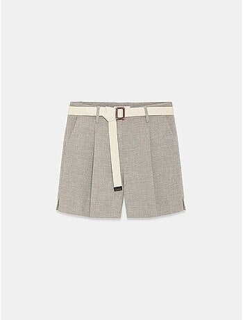 Shorts de alfaiataria de cintura alta com cinto dilvin