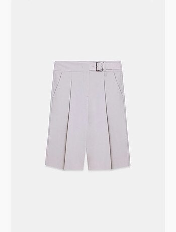 Shorts de alfaiataria de cintura alta e perna larga com cinto dilvin