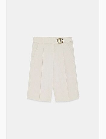 Shorts de alfaiataria de cintura alta e perna larga e ampla dilvin