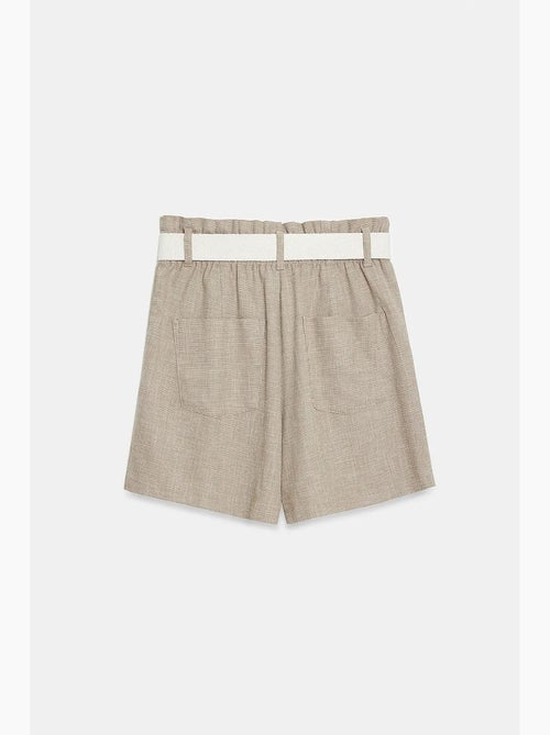 Shorts de alfaiataria de perna larga de cintura alta dilvin - Kiabi Shorts de alfaiataria de perna larga de cintura alta dilvin - Kiabi