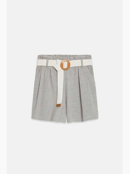 Shorts de alfaiataria de perna larga de cintura alta dilvin - Kiabi Shorts de alfaiataria de perna larga de cintura alta dilvin - Kiabi