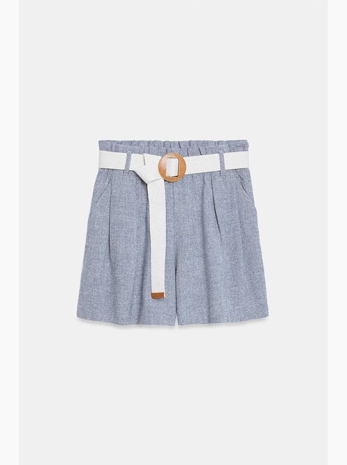 Shorts de alfaiataria de perna larga de cintura alta dilvin - Kiabi Shorts de alfaiataria de perna larga de cintura alta dilvin - Kiabi