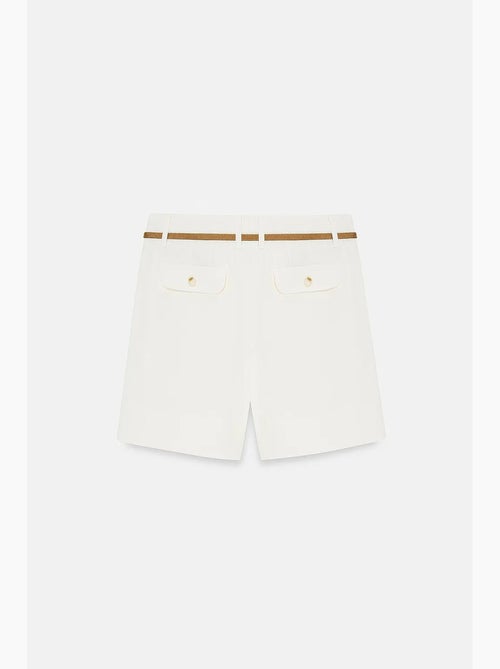 Shorts de alfaiataria em popelina de cintura alta com cinto dilvin - Kiabi