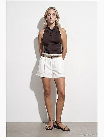 Shorts de algodão e elastano dilvin
