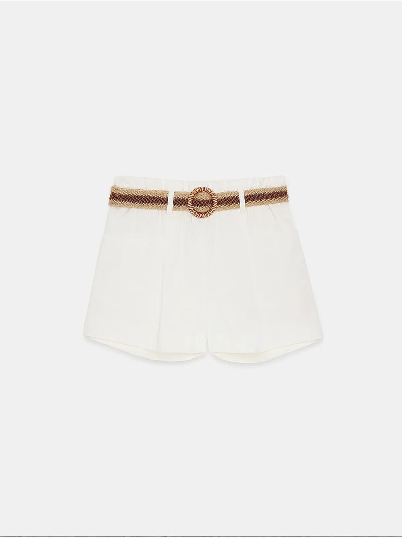 Shorts de algodão e elastano dilvin Branco - Kiabi