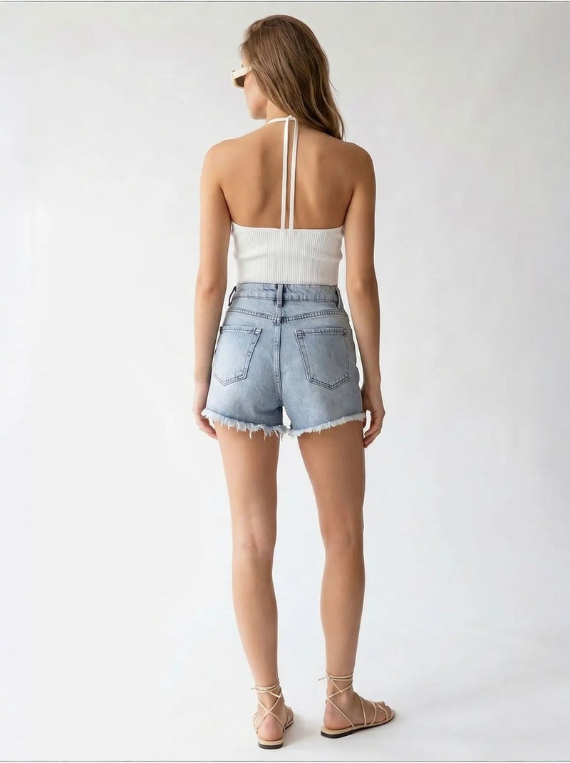 Shorts de algodão mixray Azul claro - Kiabi
