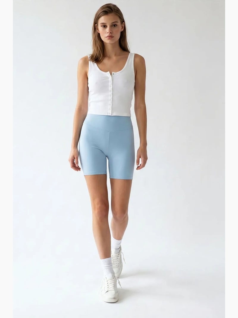 Shorts de ciclismo skinny de cintura alta mixray Azul-céu - Kiabi