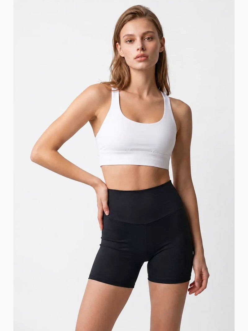 Shorts de ciclismo skinny de cintura alta mixray Preto - Kiabi