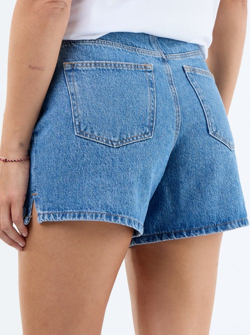Shorts de ganga com motivos bordados - Kiabi