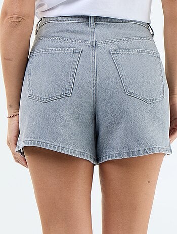 Shorts de ganga com motivos bordados