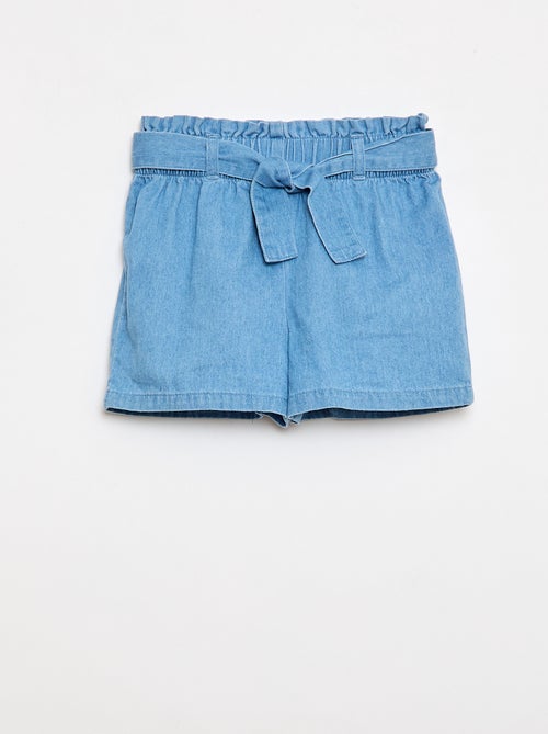 Shorts de ganga leve com cinto removível - Kiabi