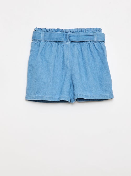 Shorts de ganga leve com cinto removível - Kiabi