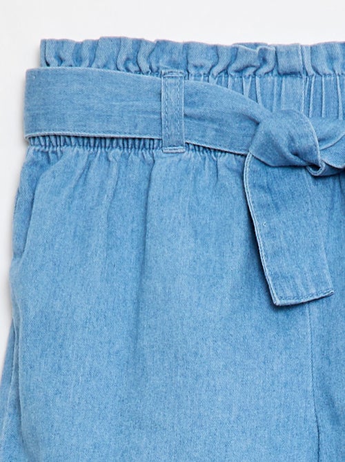Shorts de ganga leve com cinto removível - Kiabi