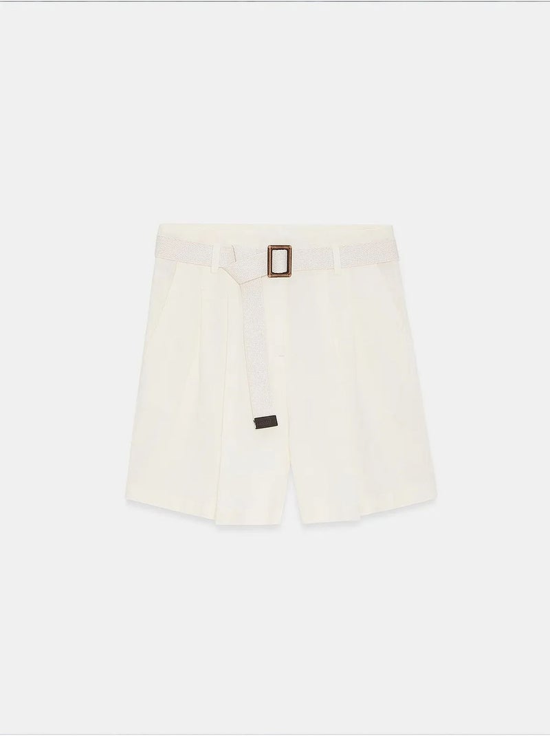 Shorts de linho dilvin Branco sujo - Kiabi