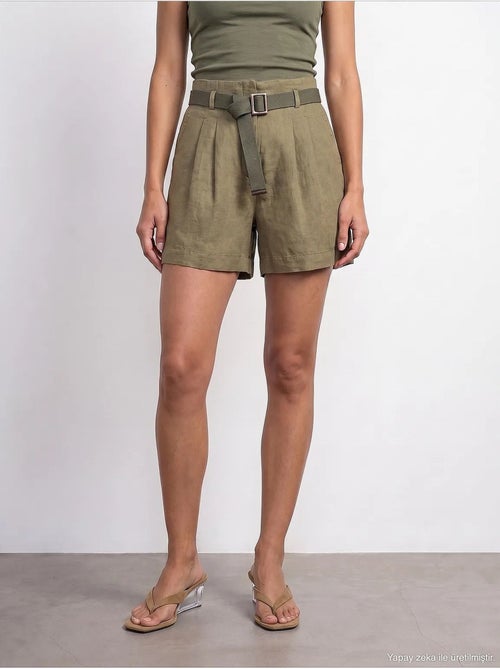 Shorts de linho dilvin - Kiabi