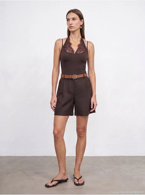 Shorts de linho dilvin - Kiabi