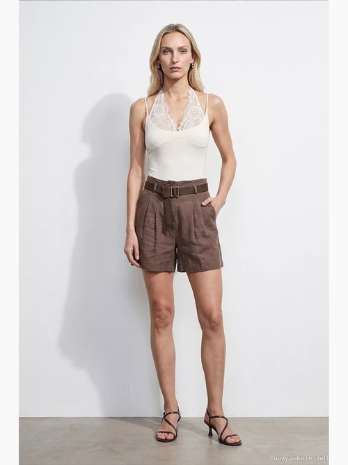 Shorts de linho dilvin - Kiabi