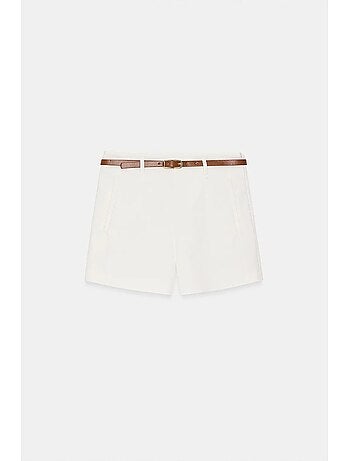 Shorts de malha alfaiatados de cintura alta com cinto dilvin