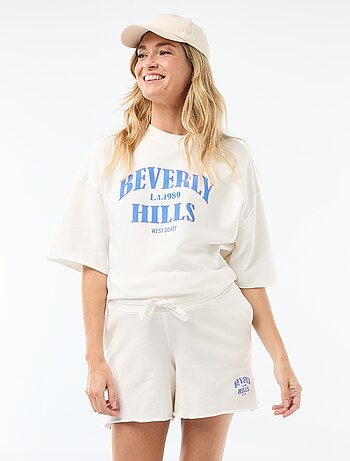 Shorts de maternidade em French Terry