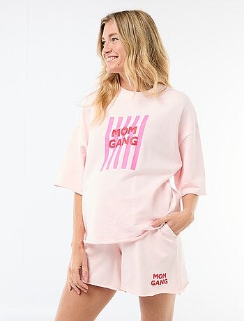 Shorts de maternidade em French Terry