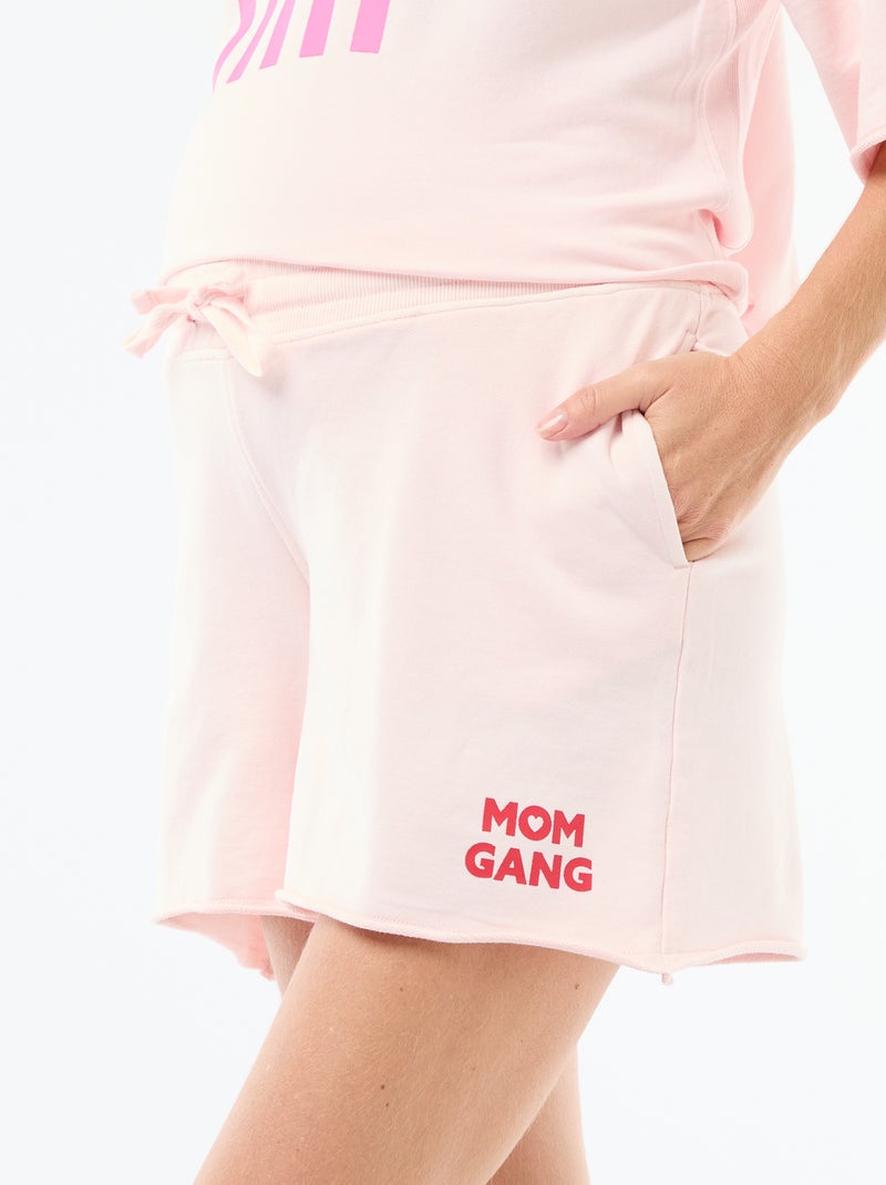 Shorts de maternidade em French Terry Rosa - Kiabi
