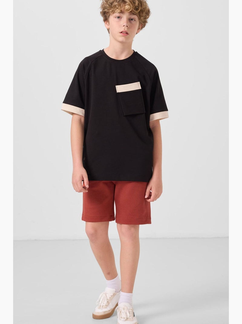 Shorts de mistura de algodão tommy Areia - Kiabi