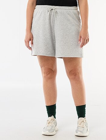 Shorts de moletão leves lisos