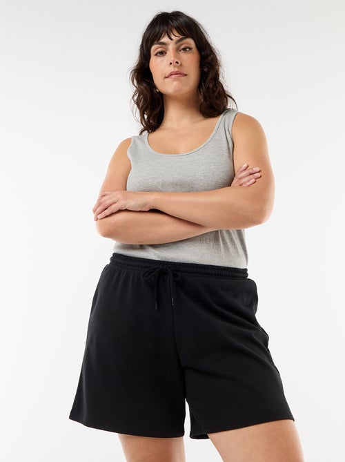 Shorts de moletão leves lisos - Kiabi