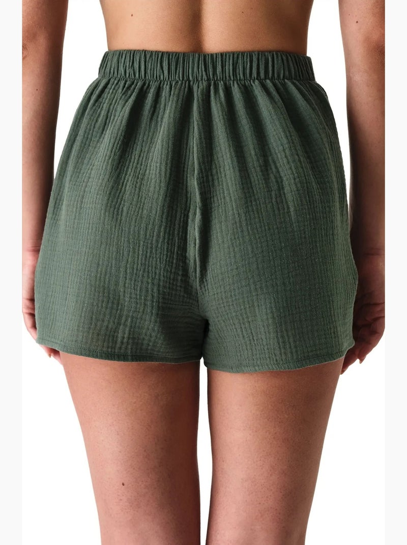 Shorts de mulher lessi trim penti Cáqui - Kiabi
