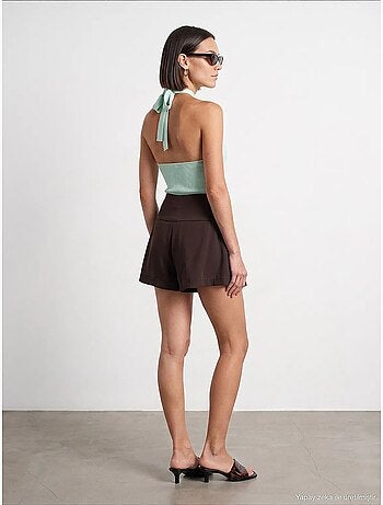 Shorts de tencel femininos dilvin