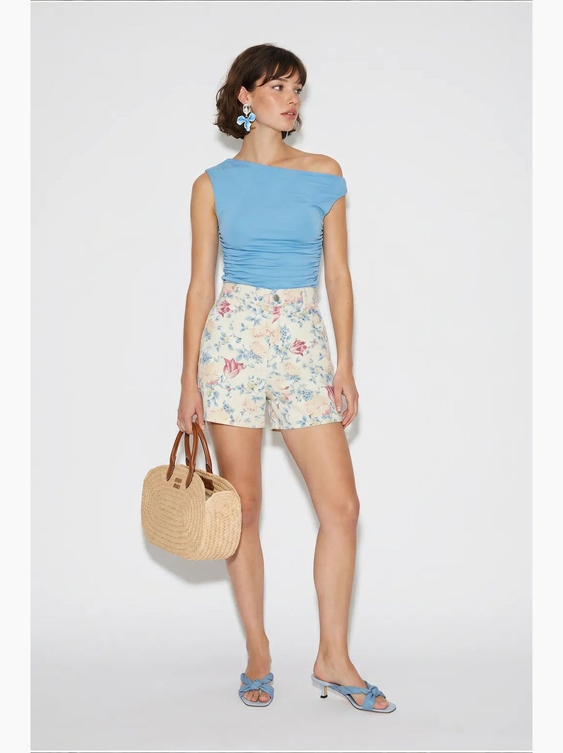 Shorts elásticos femininos lucci Branco - Kiabi