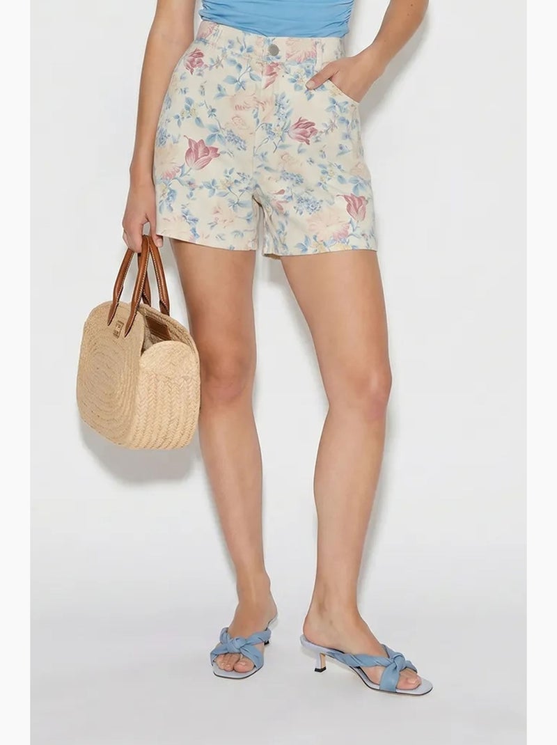 Shorts elásticos femininos lucci Branco - Kiabi