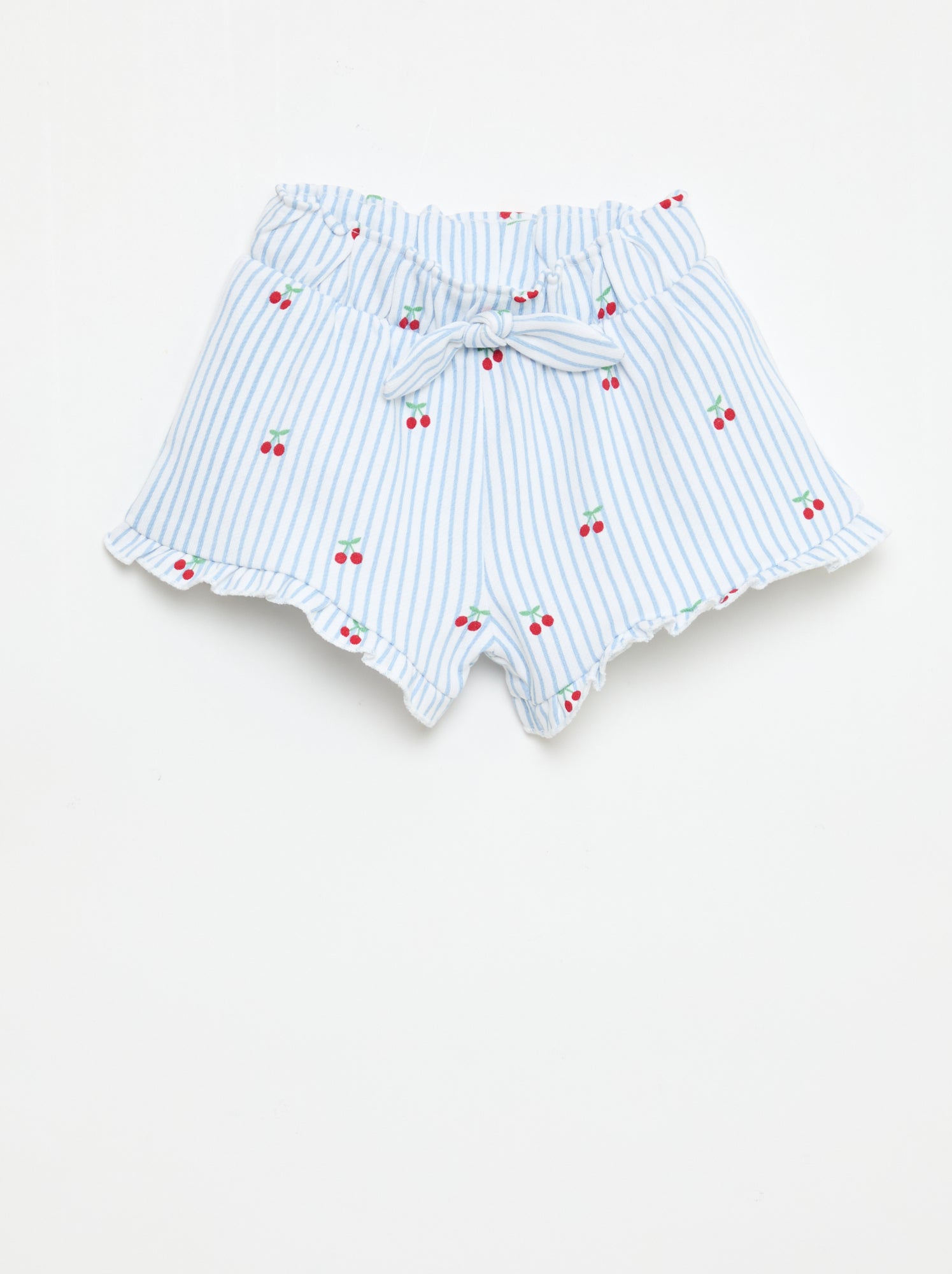 Shorts em moletom leve com folho