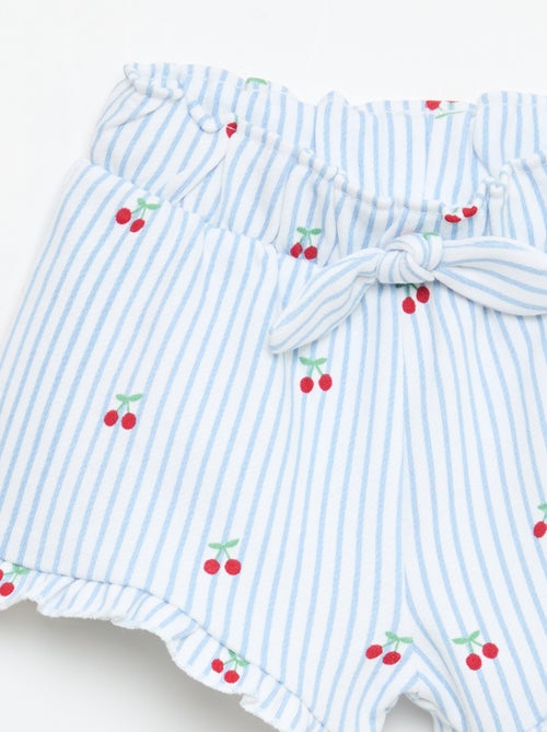 Shorts em moletom leve com folho - Kiabi