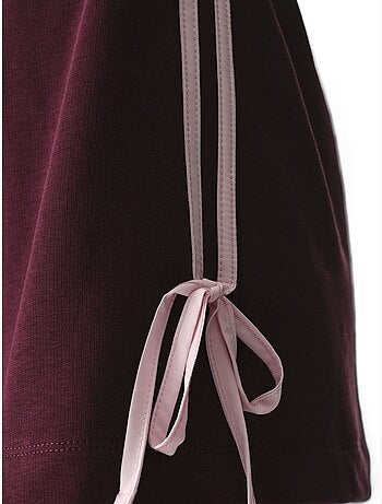 Shorts femininos com detalhe de laço e detalhe de fita penti