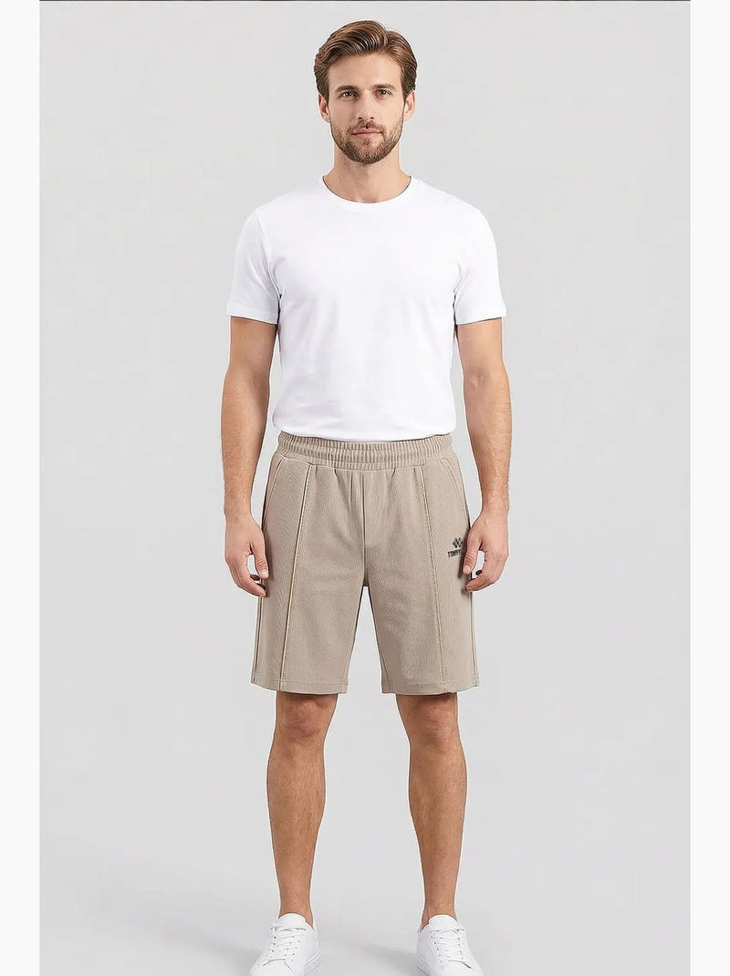 Shorts masculinos de algodão e poliéster tommy Areia - Kiabi