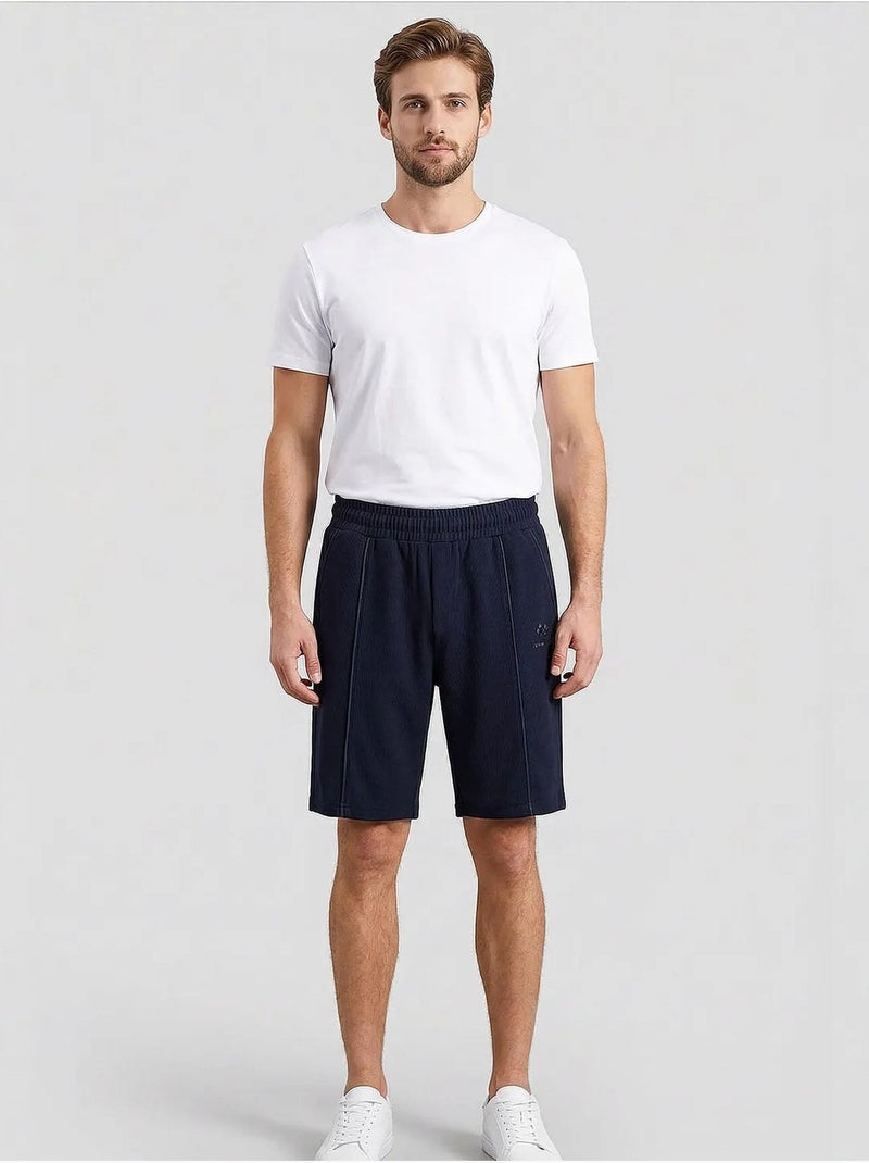 Shorts masculinos de algodão e poliéster tommy Azul-marinho - Kiabi